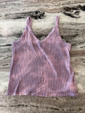 American Eagle Tie-Dye Ribbed Cropped Tank Top